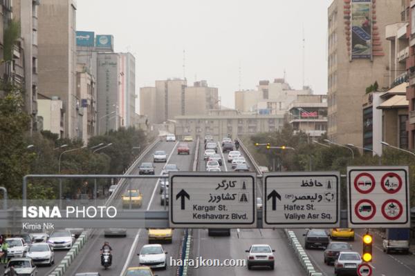 افزایش موقتی آلودگی هوای تهران