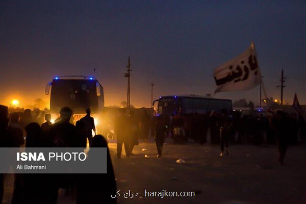 استقرار بخشی از اتوبوس های اعزامی به عراق در مرز مهران