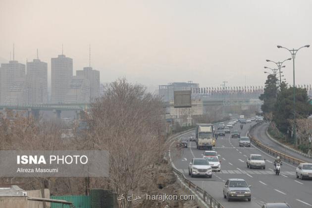 ادامه آلودگی هوای تهران طی امروز