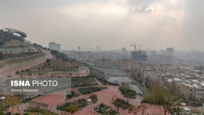 ۱۹ ایستگاه کیفیت هوای تهران در شرایط آلوده